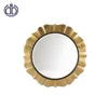 Goolee antique design round mental sun shaped rose gold mirror glass sheet