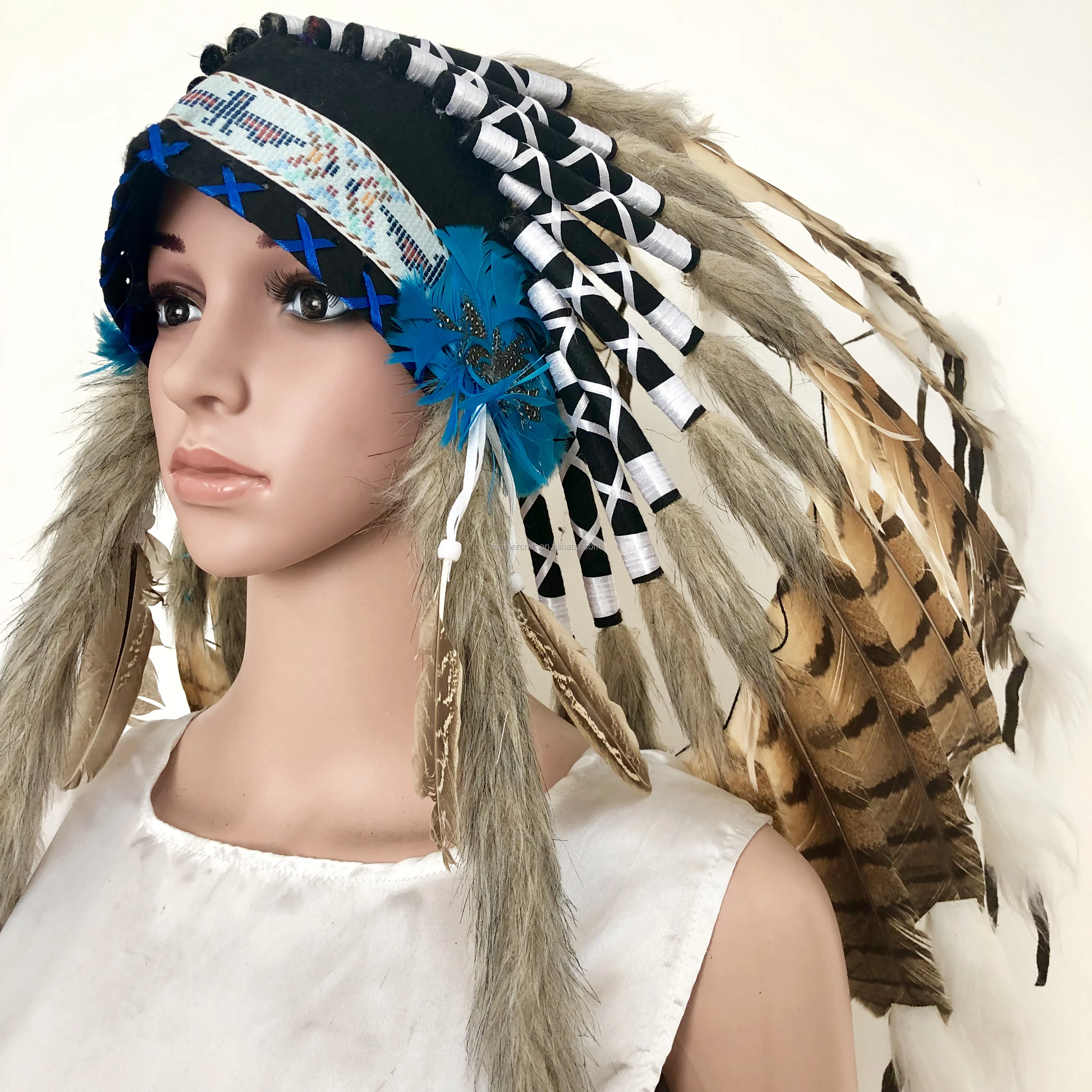 chicken feather headband