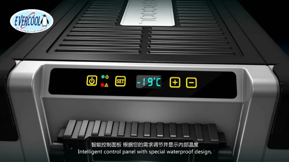 Evercool coche 12v CC refrigerador congelador compresor portátil 50L