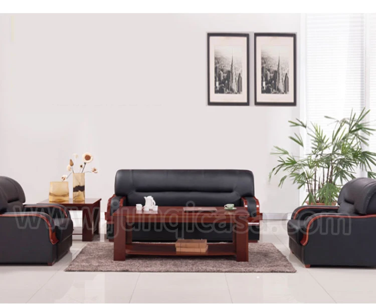 Commerical Black Office Furniture Boss Sofa Set Modern Office Sofa