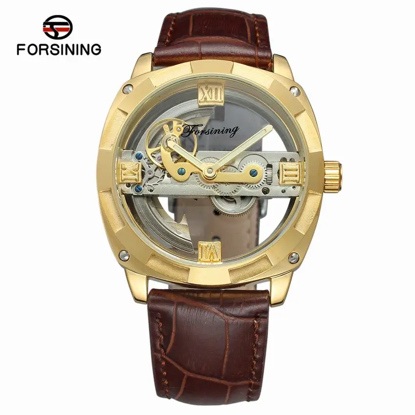 

FORSINING 207 Men Automatic Movement Watch Leather Band Analog Wristwatch