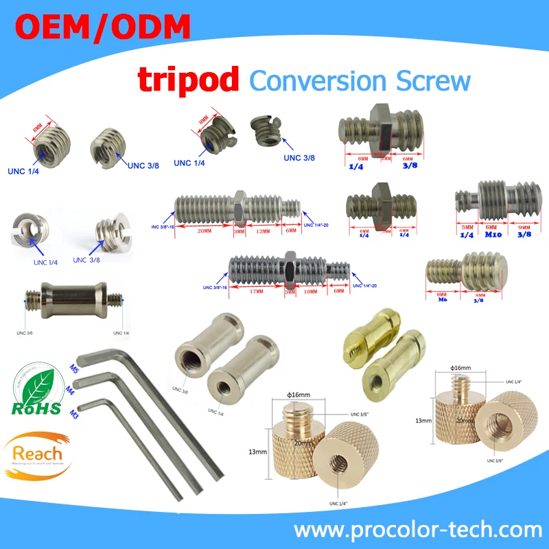 Tripod Camera Nut Dring 1/4" Mounting Screw Spy Camera Screw Tripod