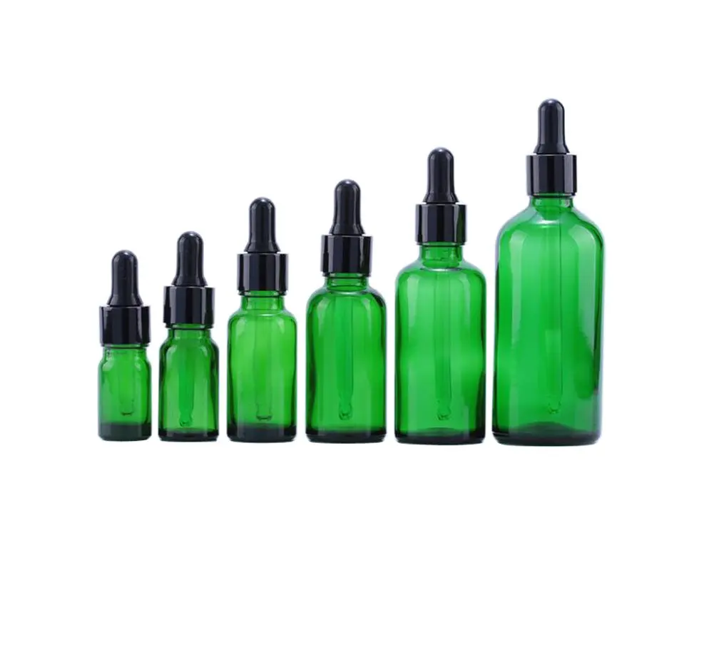 Download 10ml 15ml 30ml 50ml Green Glass Euro Dropper Bottle With Tamper Proof Cap For Essential Oil ...