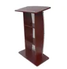 44.25" Tall Podium for Floor, Curved Frosted Front Acrylic Panel 19658-APPLE