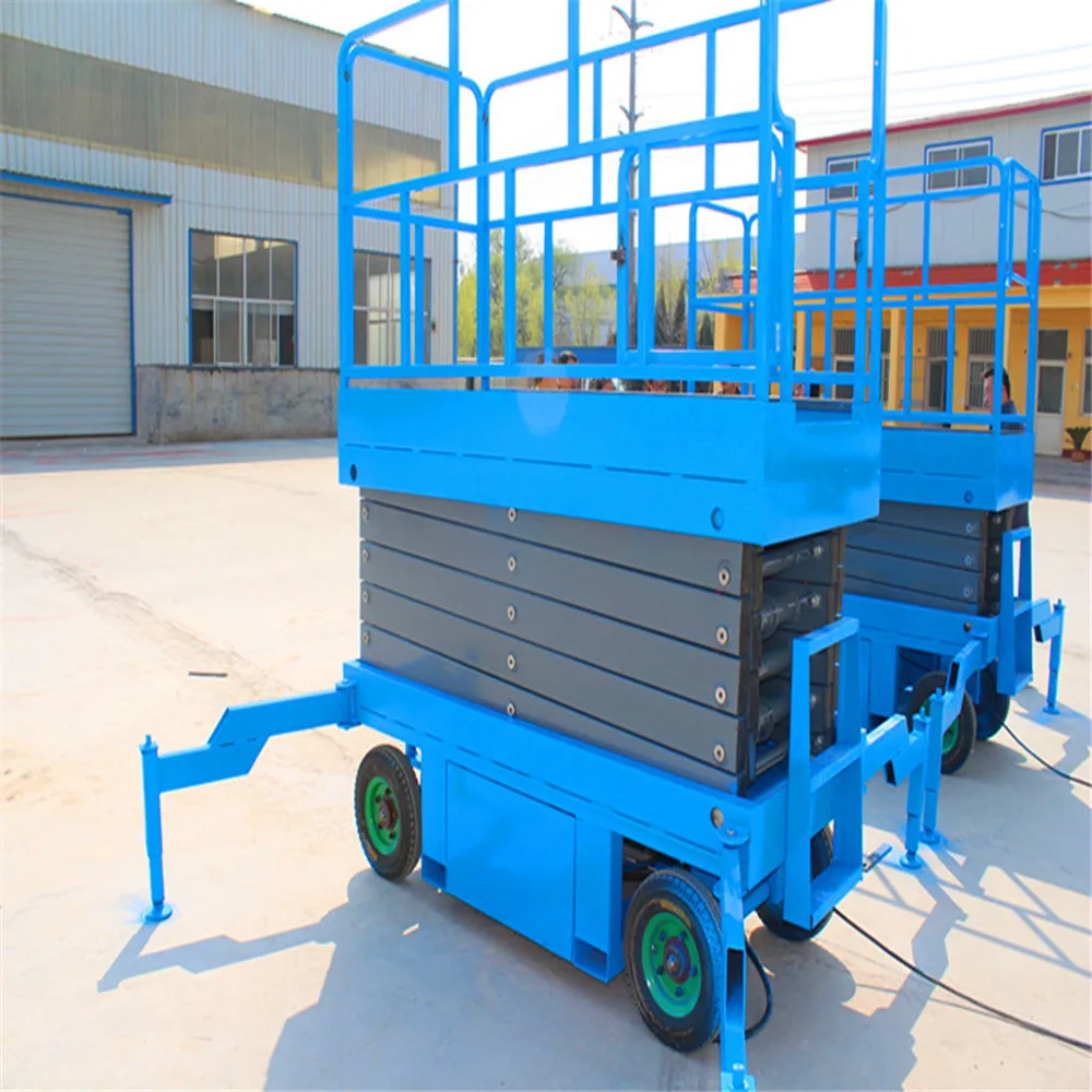 18 M Hydraulic Scissor Table Lift High Building Cleaning Equipment ...