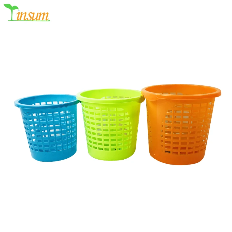 SPOTS Waste Bin For the Office Strong Plastic Rubbish Bin Bathroom or Bedroom ZOHOO Plastic Waste Paper Basket