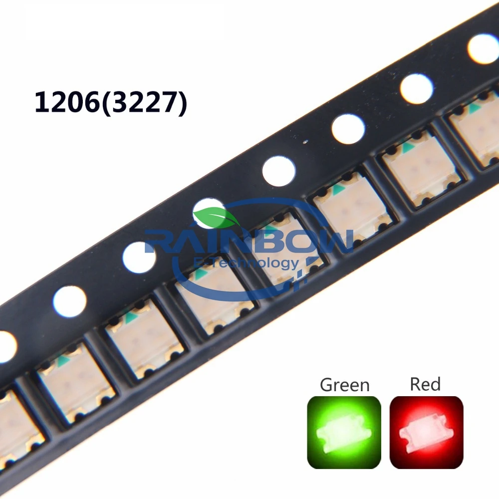 Hot offer SMD 1206 (3227) LED Beads Green And Red Bicolor LED Chip 2V Light Emitting Diode Lamp SMT LED in stock