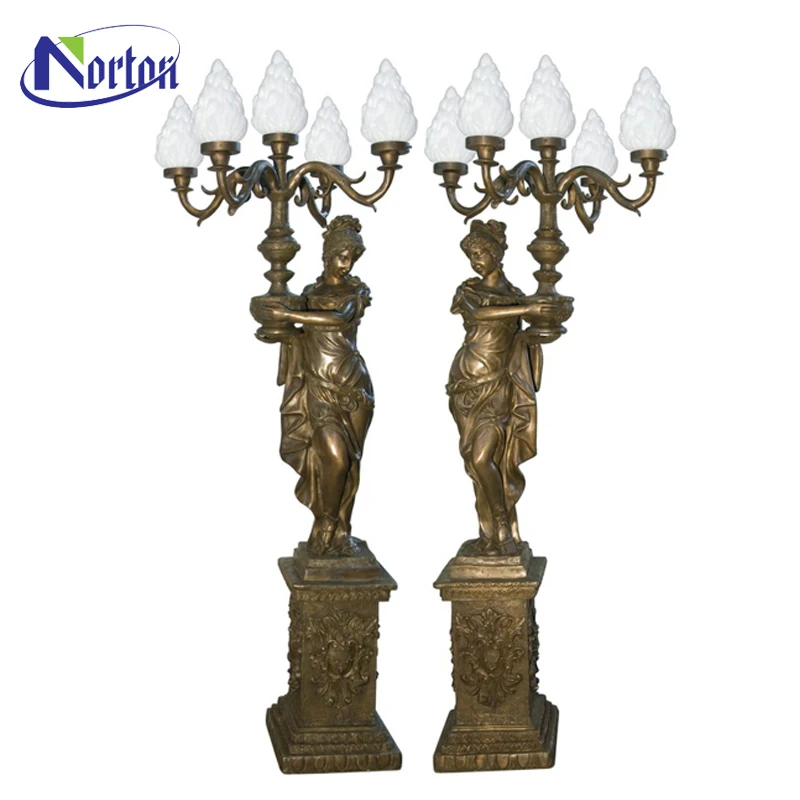 Indoor Decoration Bronze Lady Sculpture Floor Lamp Ntbs306y Buy
