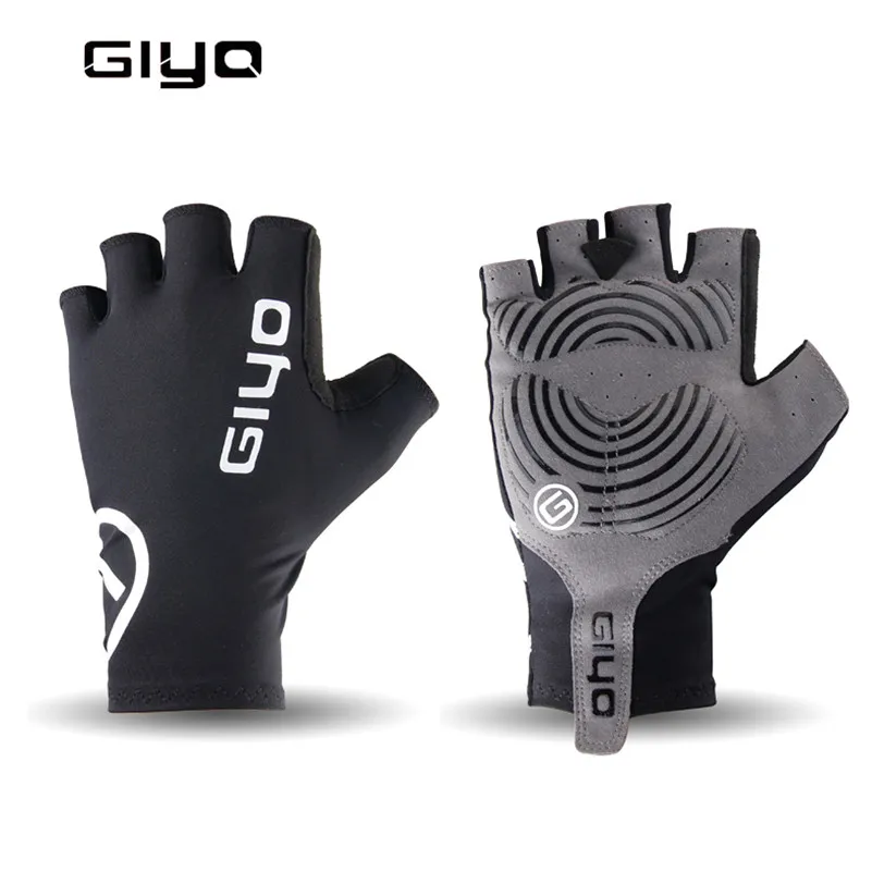 

GIYO Bike Gloves Breathable Gel Pad Sport Gloves Summer Biking Fingerless Anti-slip Riding Wristbands Half Finger Cycling Gloves, Red/black/yellow/blue/orange