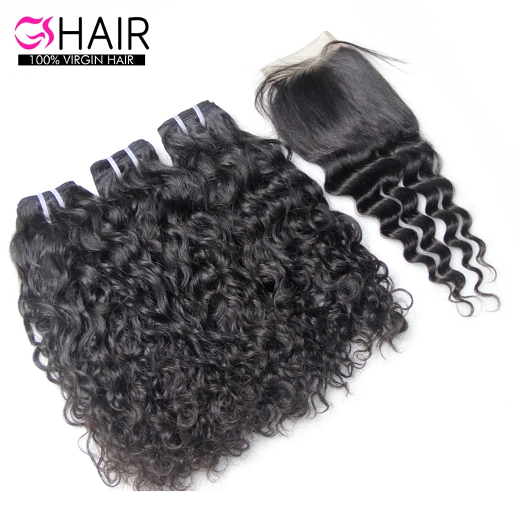 

raw indian hair directly from india virgin human hair from very young girls water wave hair weave, Natural black