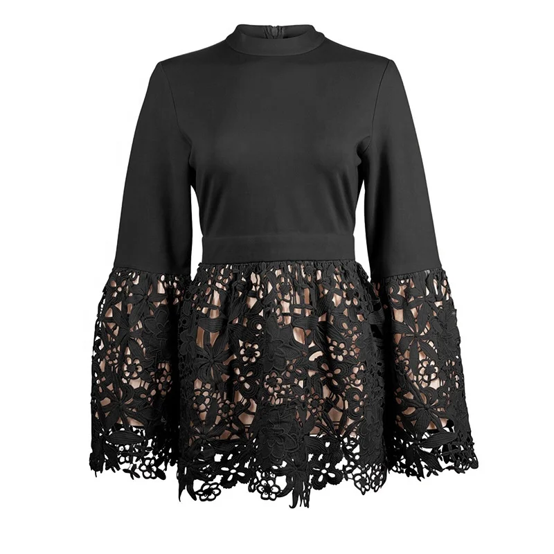 Latest design muslim women clothing cotton spandex with lace tops blouses