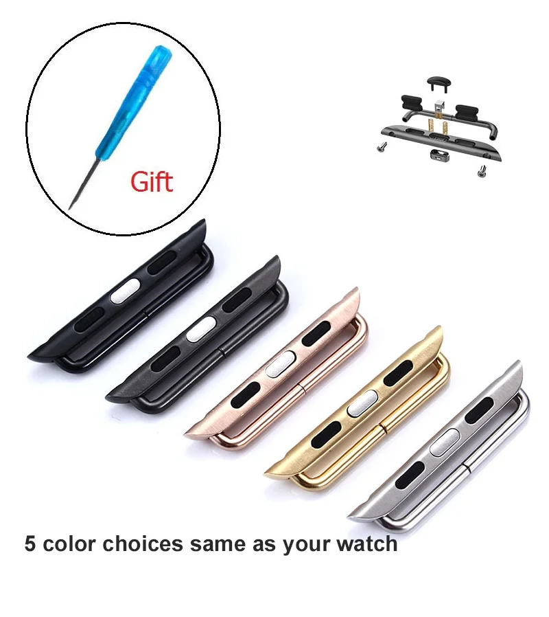 Stainless Steel Connector Watch Adapter For Apple Watch Connector 38mm