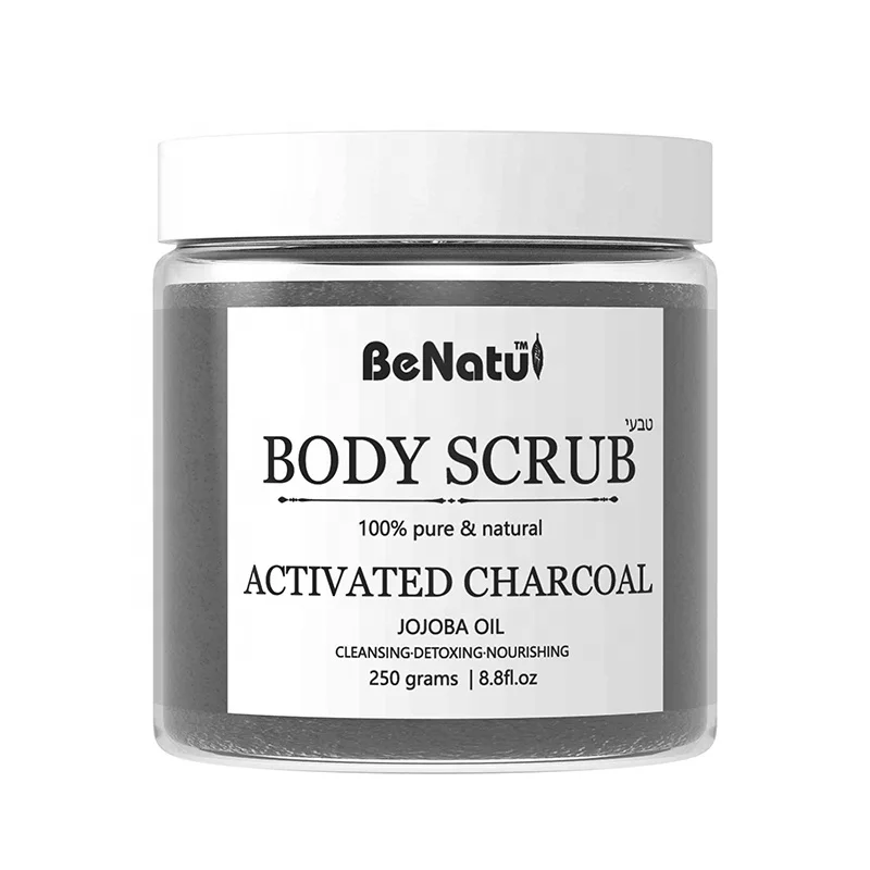 

Private Label Natural Organic Cleansing Scrub Bamboo Charcoal Scrub Face Body Scrub for Wholesale, Brown