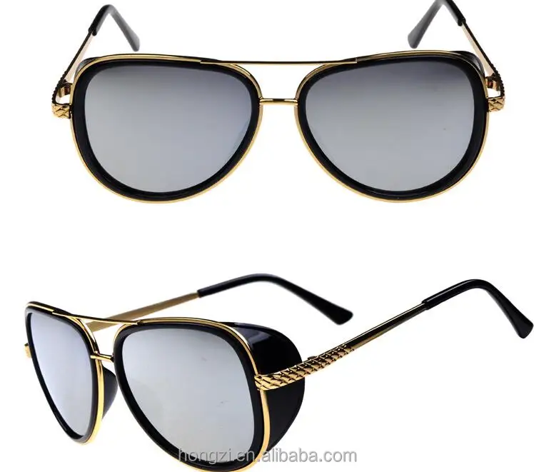 

male Steampunk Sunglasses men Tony Stark Man Sunglasses Vintage Luxury Brand Steampunk Sun Glasses men's glasses UV