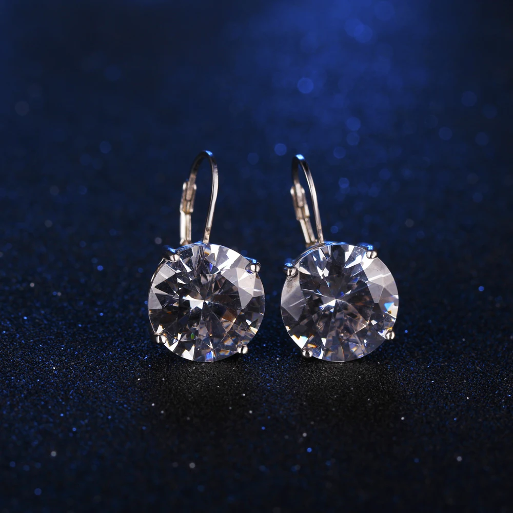 

Wholesale Shiny Huggie Earring 925 Sterling Silver CZ Stud Earrings