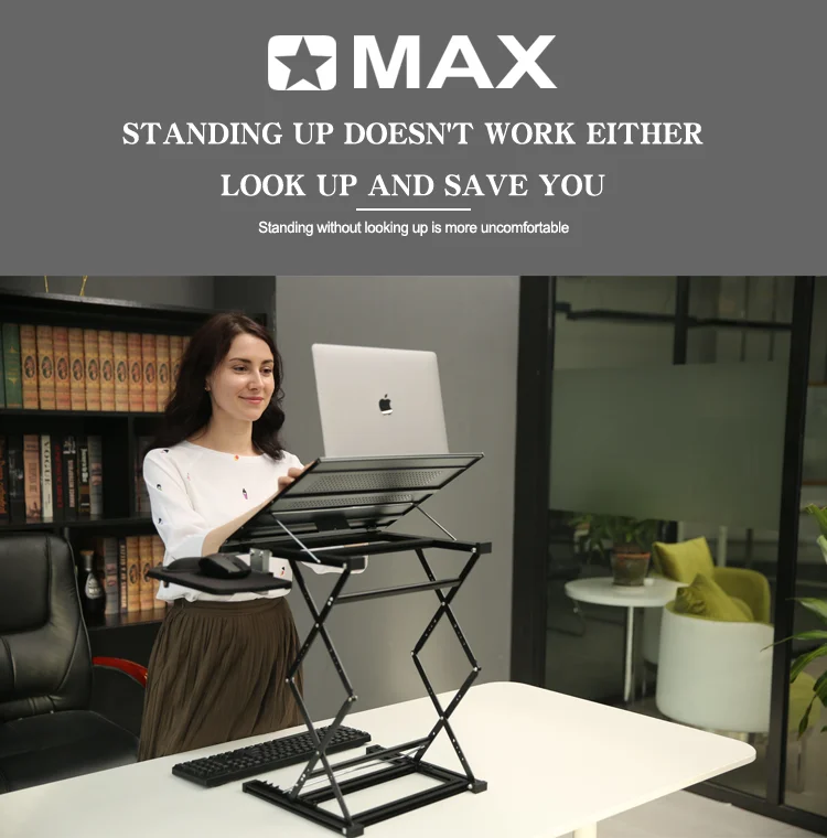 Converter Ergonomic Sit To Stand Desk Gas Spring Office Workstation Anti Fatigue Stand Up Down Desk Sit Stand Workstation
