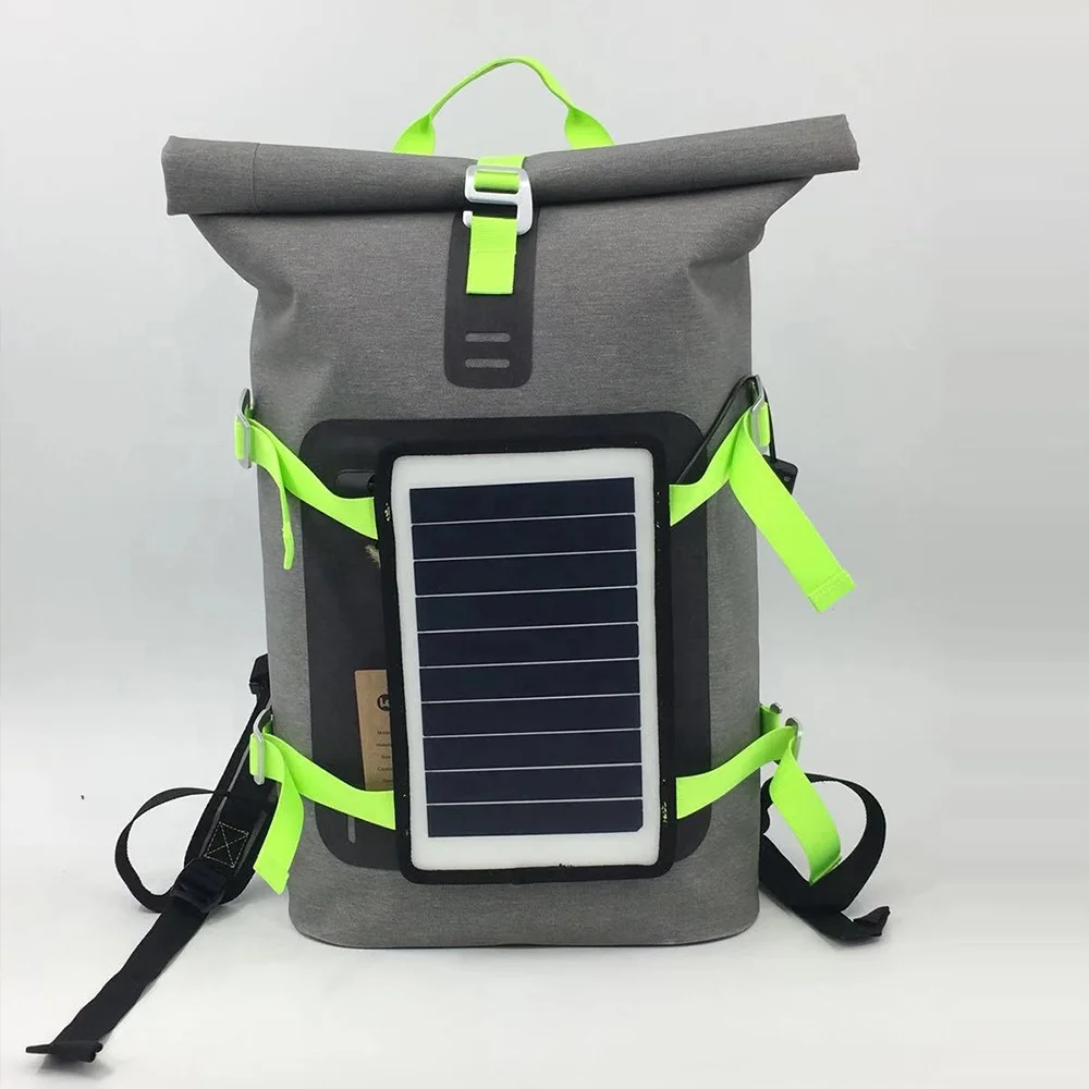 Outdoor Solar Charge Panel Camping Kayaking Canoeing Survival Kit Hiking Rucksack Bag Waterproof