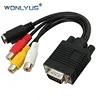 VGA to RCA Cable, VGA to TV 3 RCA S-Video AV Adapter (VGA-RCA) for Laptop PC Computer Video Out TV HDTV LCD Projector Monitor