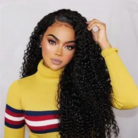 

Dachic Virgin Brazilian Human Hair Wig Kinky Curly Lace Front Wig With Baby Hair