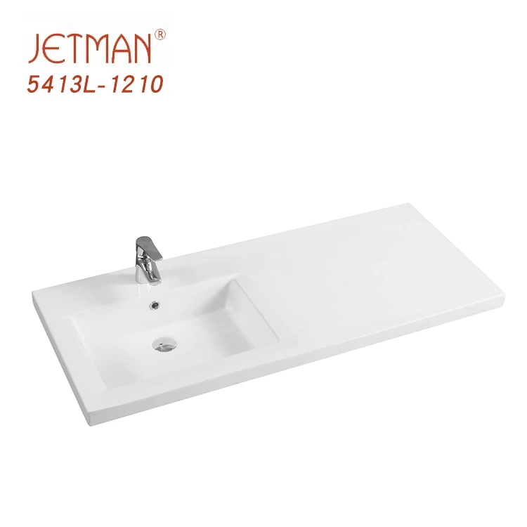 JM5413L-121 1205*515*170 Ceramic Spa Portable Left Wash Sink