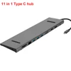 11 in 1 ports USB3.1 adapter to HDMI , DisplayPort , VGA , RJ45 Ethernet , 3 USB3.0A , SD , TF , 3.5mm audio , and PD Type C hub