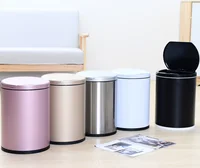 

12L Household kitchen round intelligent automatic sensor dustbins smart trash can garbage bin