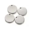 Stainless Steel Round Disc Blank Stamping Jewelry Engraved Extend Chain Charm