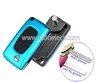 Flip Key Shell For Peugeot 307 407 408 Car Remote Key 3 Button Sky Blue(No Battery Holder)