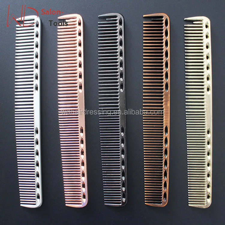 

Wangda barber shop Styling Tool Multi-coloured hair brush Aluminum barber Haircut Comb for adult for animals wholesale, Sliver;gold;rose gold;sliver-white;purple;copper