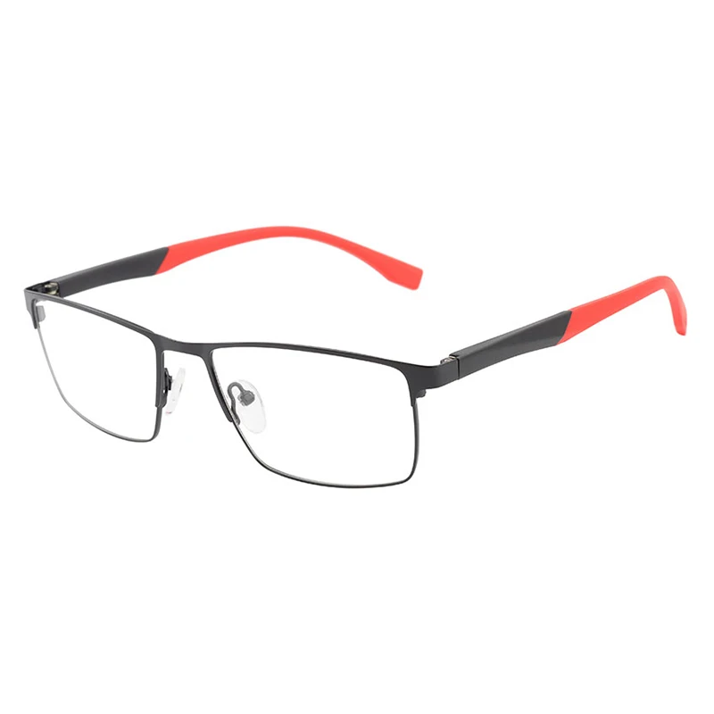 

Colorful Temple Eyewear Metal For Male Eyeglasses Frames, S.black