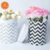 High Grade Flower Box Wave Striped Florist Flower Bouquet Package For Valentine's Day