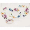 Wholesale Popular Design 20pcs wave shape bloom flower Porcelain Dinner Set