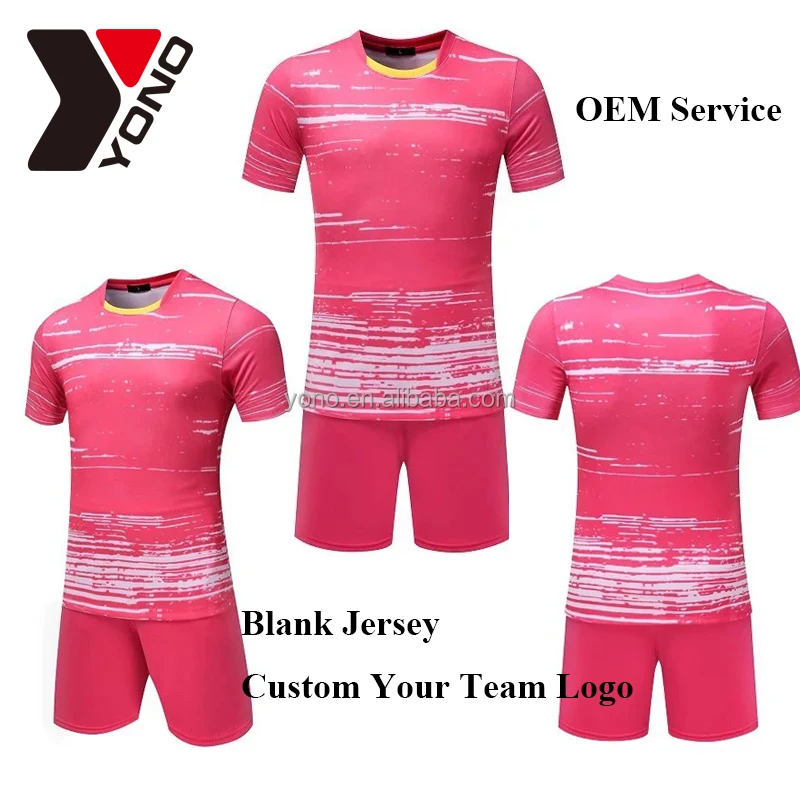 Pink Women Football Uniform Sublimation Lady Slim Fit Soccer Jersey