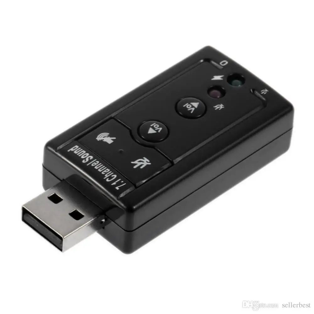 

CM108 Mini USB 2.0 3D External 7.1 Channel Sound Virtual 12Mbps Audio Sound Card Adapter High Quality