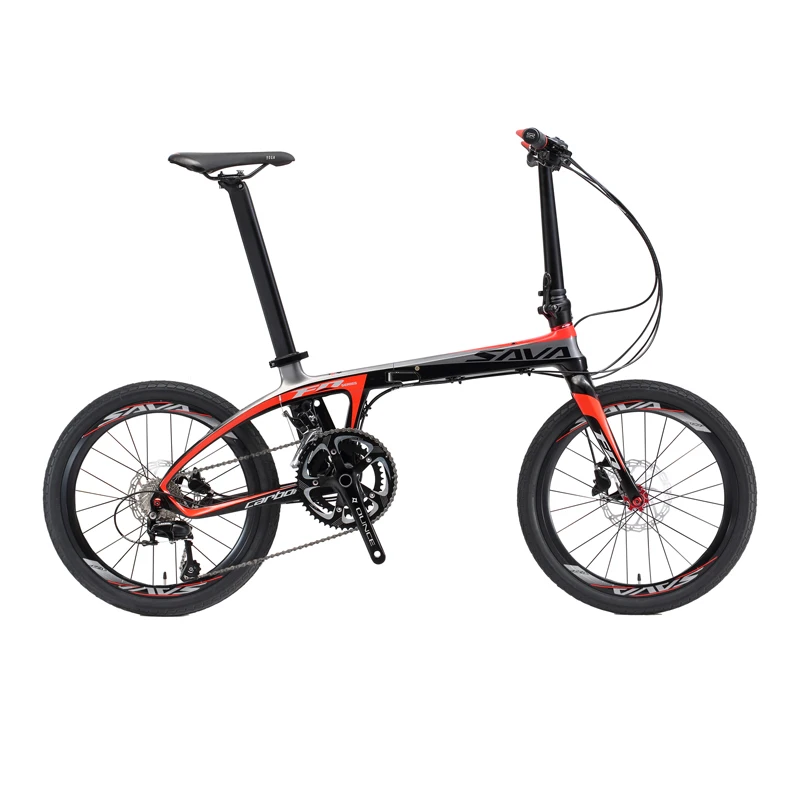 

SAVA Z1 Carbon Fiber City Folding Bicycle 20 inch 22 Speed Mini Bike Compact City Tour Bicicleta