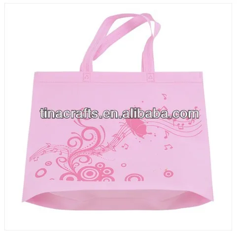 

Pink non woven bag with printing