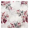 China cheap printed white floral dress flower chiffon fabric terylene