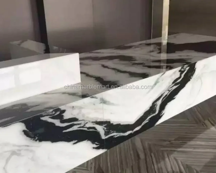 China quarry price Custom Cutting Stone panda white marble slab tile