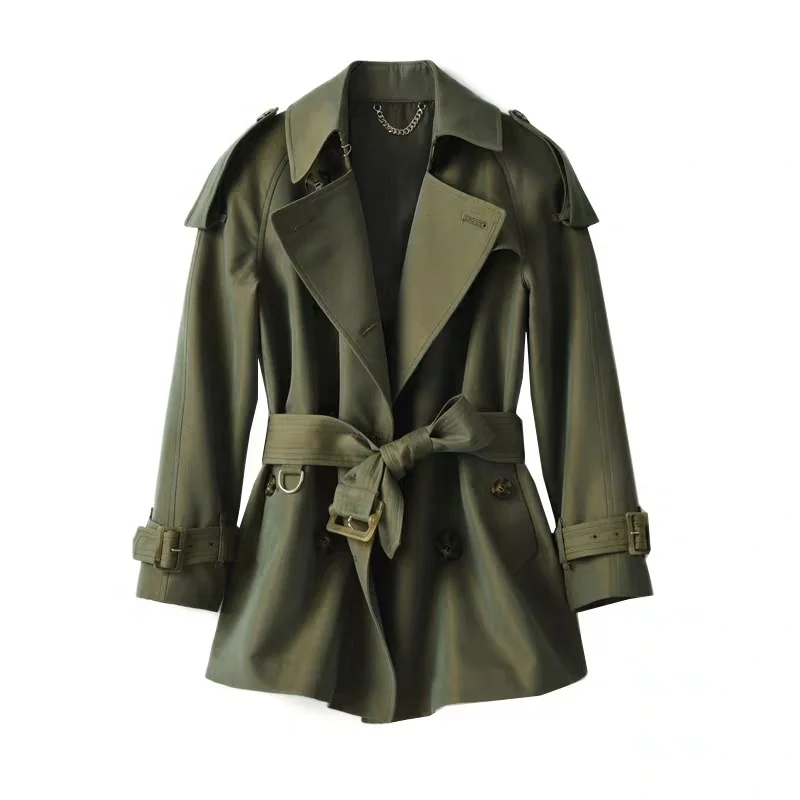 

Spring and autumn style trench coat short style double-breasted high quality fashion short style casual dust coat