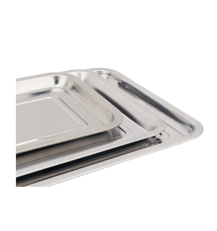 Wholesale Multispecification Rectangular Stainless Steel Serving Tray