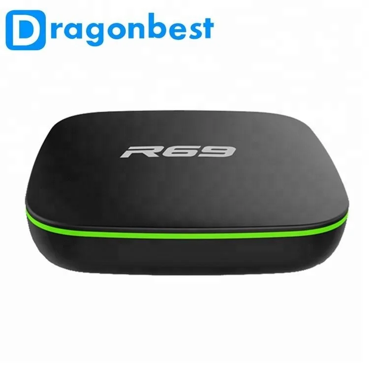 

video android tv box arabic R69 Allwinner H3 1G 8G air mouse tv box with android 7.1 tv android box HDD player