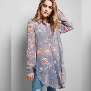 longline chiffon shirt