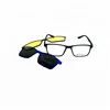 Free sample multi-function frame night driving clip-on reading glasses