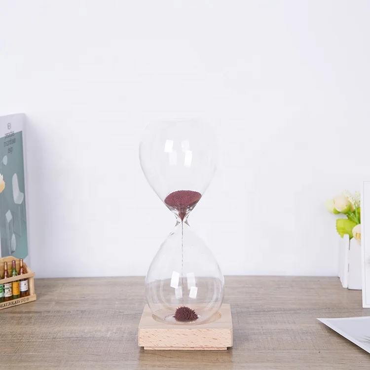 

Handblown Timer Clock Magnet Magnetic Hourglass Ampulheta Crafts Sand Clock Hourglass Timer Christmas, Clear
