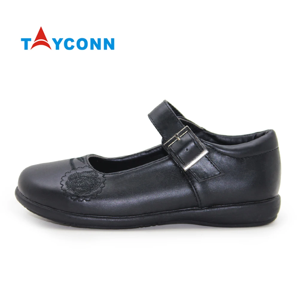 Oem Comfortable Black Leather Mary Jane Kids Shoes Girls Uniform Dress ...