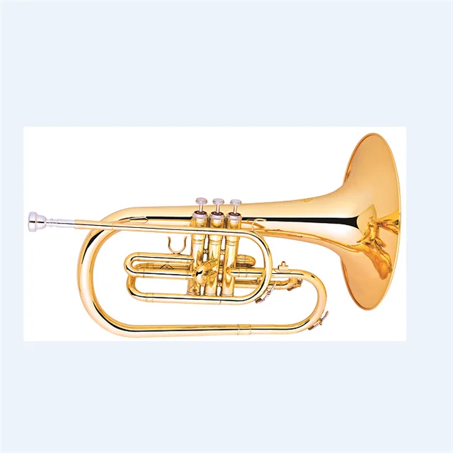 

Gold lacquer F tone Marching Mellophone