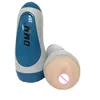 Blue perfect vaginal love vibrator masturbator cup with strong suction cup sex toy for men masturbation