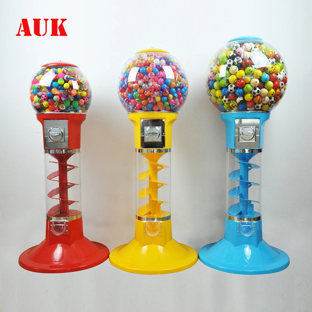 
capsule toys gum gumball candy bouncy ball spiral vending machine 