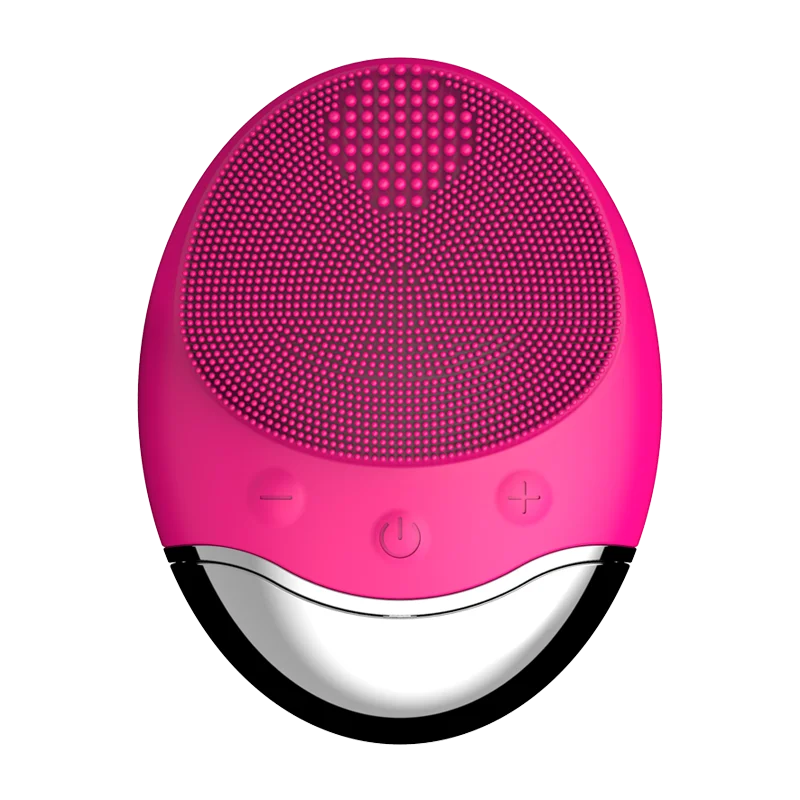 

2019 Newest Wireless charging Electric Waterproof silicone face Cleansing brush, Blue;pink;red