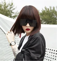 

Plastic Frame Oversized Lentes de sol Designer Fashion Women Square Glasses Shield Visor Sunglasses